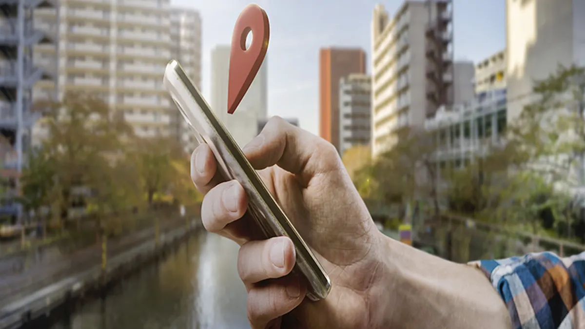 Recherche géolocalisée sur smartphone en ville